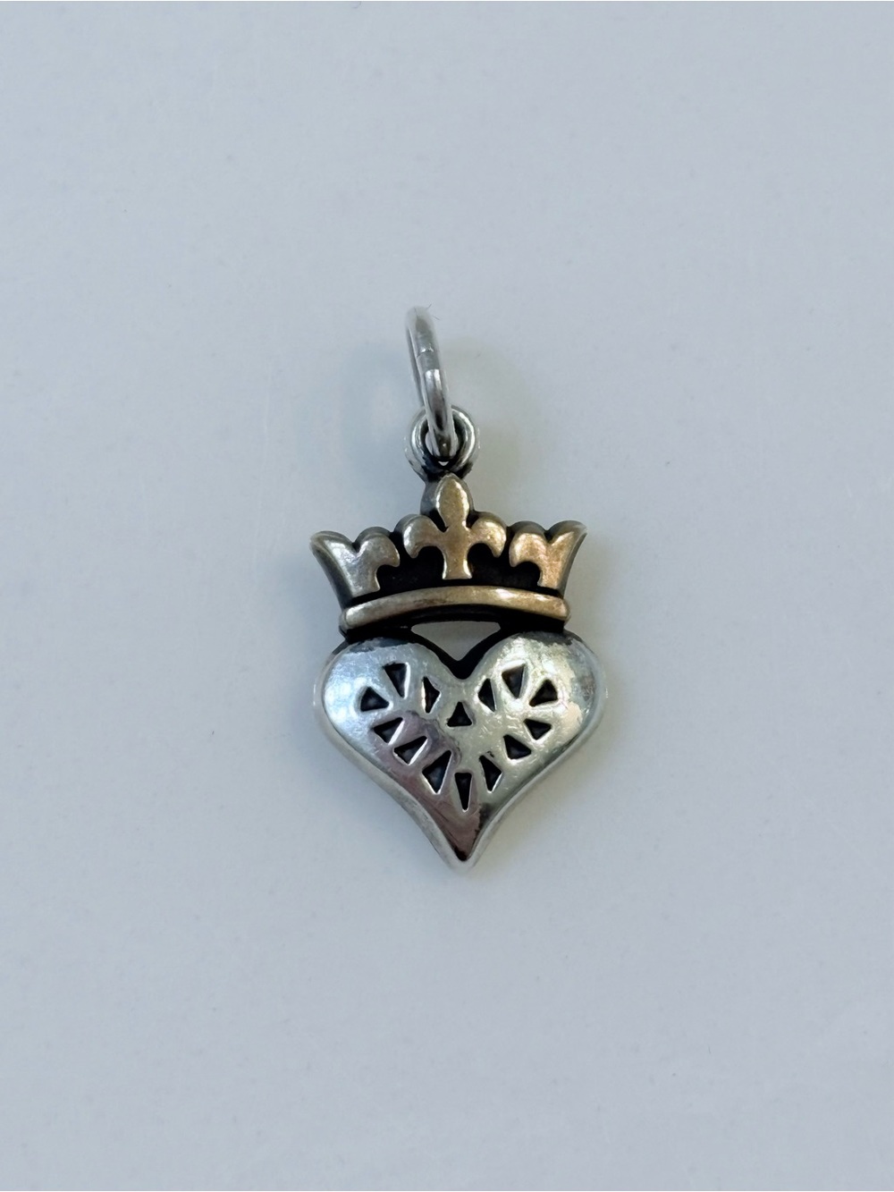 James Avery Queen of my Heart Bronze and Sterling Silver Pendant Charm